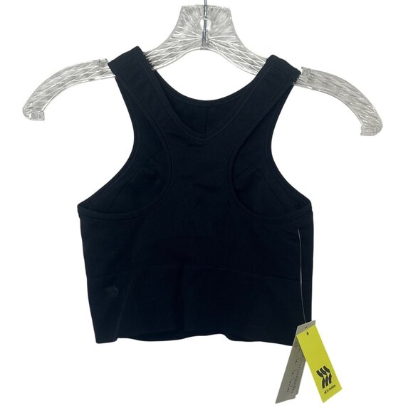 All In Motion Seamless Racer Midline Sports Bra Womens Medium Black New - Picture 2 of 9